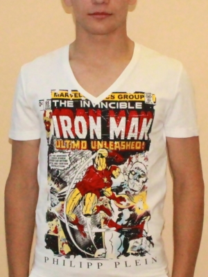 Купить белая футболка iron man
