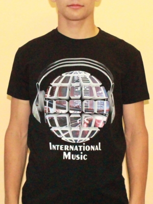 Купить черная футболка internationa music