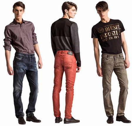 Diesel коллекция мужской одежды джинсы 2014 модели 7-9